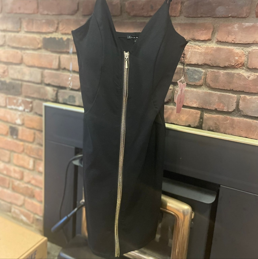 Haute Monde little black strapped dress in Small